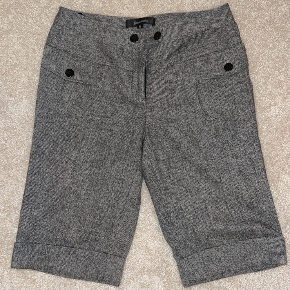 Wool gray dress shorts